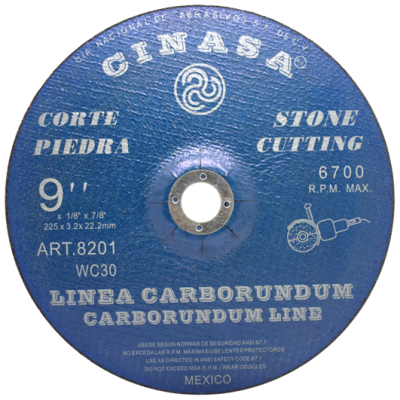 Disco Tipo 27 para Corte de Piedra, Artículo 8201