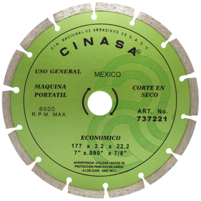 Disco de Diamante Segmentado para Obra General, Artículo 737221