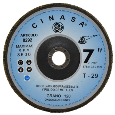 Disco de Lija Laminado en Oxido de Zirconio, Artículo 8292
