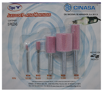 Juego de Punta Montada Vitrificada Tipo W, Artículo 589531