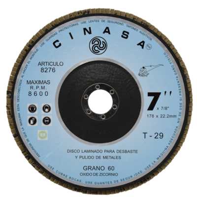 Disco de Lija Laminado, Artículo  8276