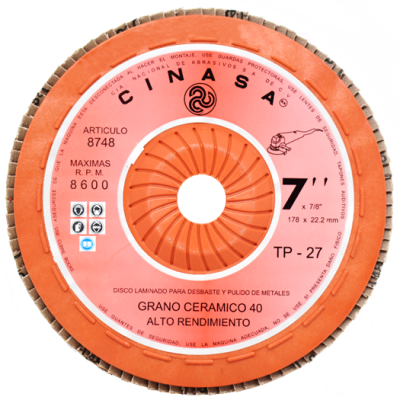 Disco de Lija Laminado, Artículo 8748