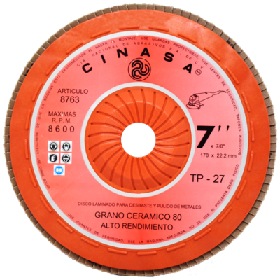 Disco de Lija Laminado, Artículo 8763
